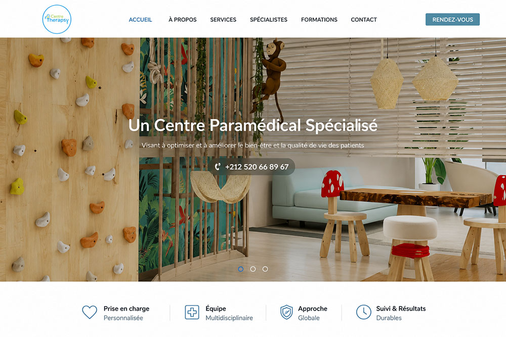 Création de site web pour Centre Therapsy à Casablanca