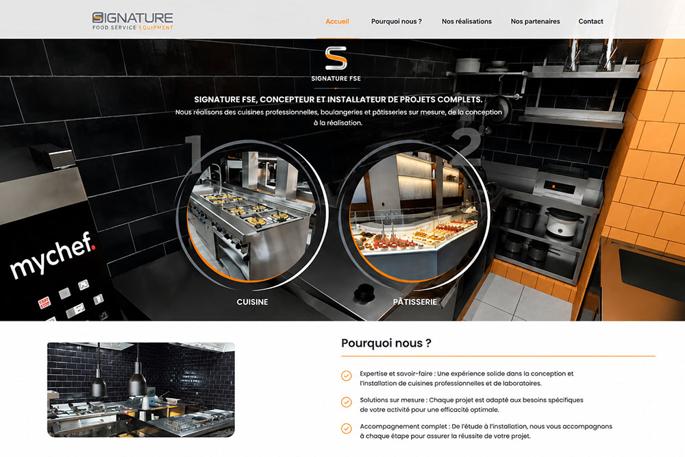 Création de site web pour Signature FSE, entreprise de services